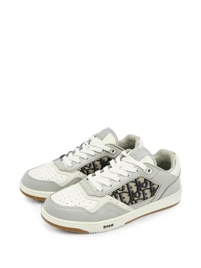 Pre-owned Dior B27 Oblique-panel Sneakers In Grey
