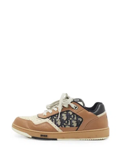 Pre-owned Dior B27 Panelled Sneakers In Brown