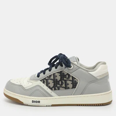 Pre-owned Dior B27 Size 38 Multicolor Leather And Fabric Low Top Sneakers