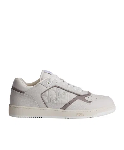 Dior B27 Sneakers In Grained Calfskin In White