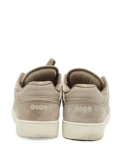 Pre-owned Dior B27 Uptown Oblique Sneakers In Neutrals