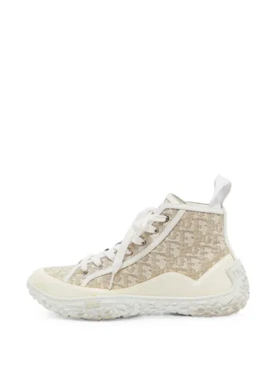 Pre-owned Dior B28 High-top Sneakers In White