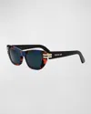 Dior C B2u 52mm Butterfly Sunglasses In Multi