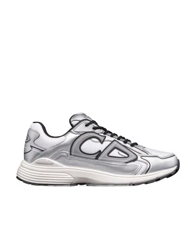 Dior B30 Strapped Low-top Casual Sneakers In Gray