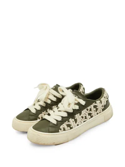 Pre-owned Dior B33 Lace-up Sneakers In Green