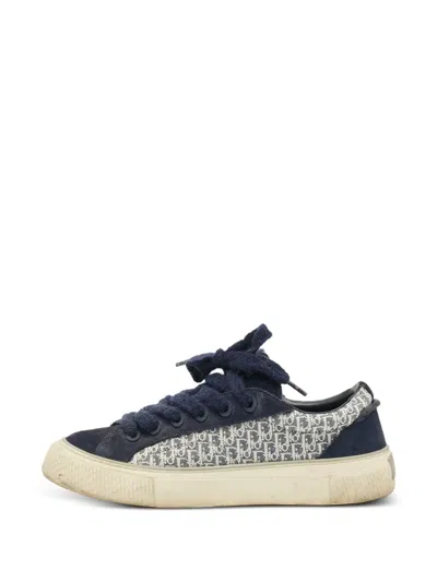 Pre-owned Dior B33 Oblique Sneakers In Blue