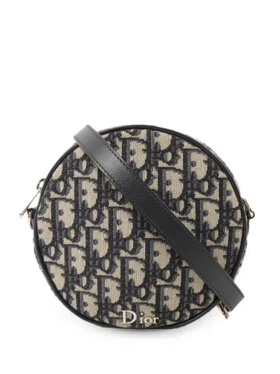 Pre-owned Dior Baby Ball Oblique Cross Body Mini Bag In Blue