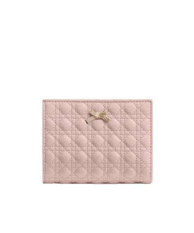 Dior Baby Bow Begonia Wallet In Pink