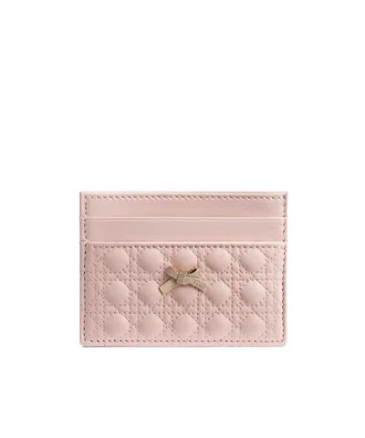 Dior Baby Bow Freesia Card Holder In Pink