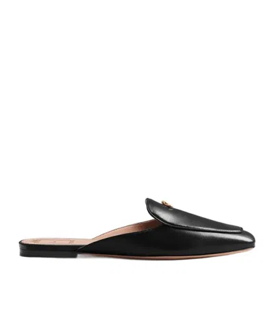 Dior Baby Bow Mules In Black