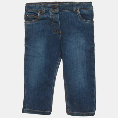 Pre-owned Dior Baby  Blue Denim Regular Fit Jeans 12m