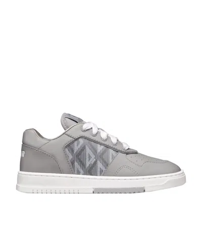 Dior Baby  Logo Detailed Lace-up Sneakers In Gray