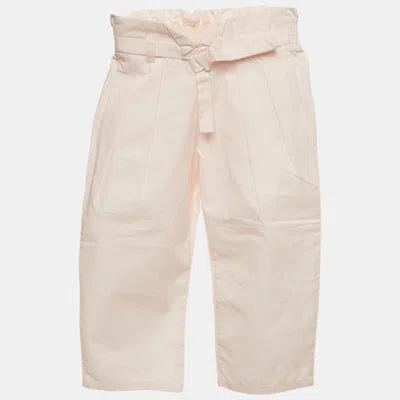 Pre-owned Dior Baby  Pink Cotton Pleated Pants 36 M