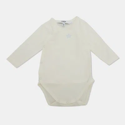 Pre-owned Dior Baby  White Star Embroidered Jersey Bodysuit 1 Yr