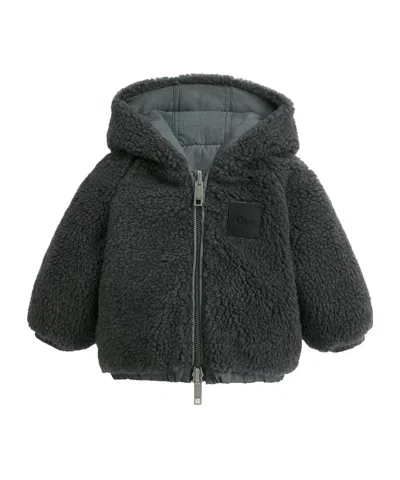 Dior Baby Reversible Hooded Jacket In Black