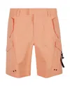 Dior Designer Cotton Shorts In Yellow And Orange For Men In Pink