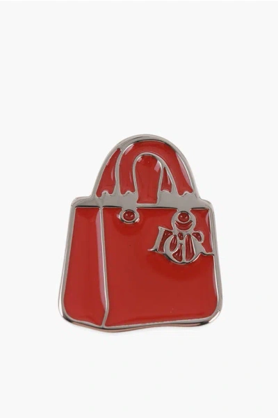 Dior Bag-shaped Charm For Shoulder Strap In Red
