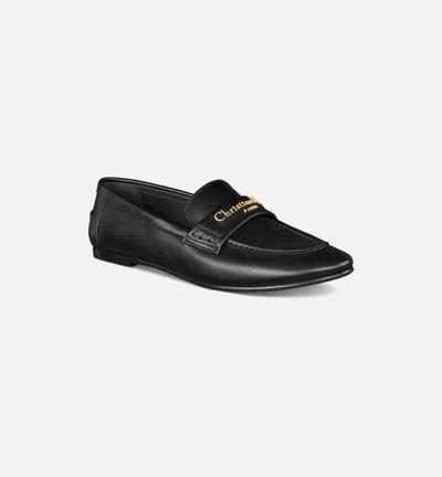 Dior Ballet Flat Quilted Cannage Calfskin In Black