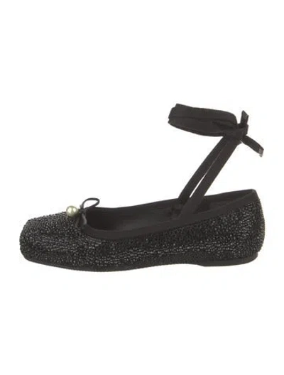 Pre-owned Dior Ballet Flats In Black