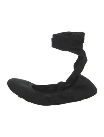 Pre-owned Dior Ballet Flats In Black