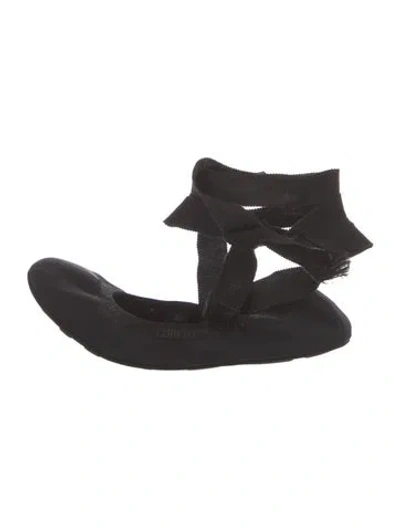 Pre-owned Dior Ballet Flats In Black