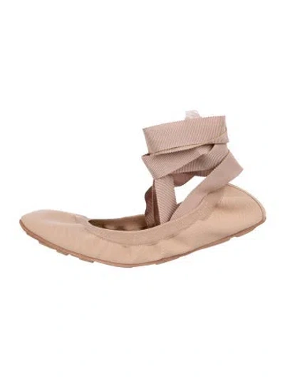 Pre-owned Dior Ballet Flats In Neutral