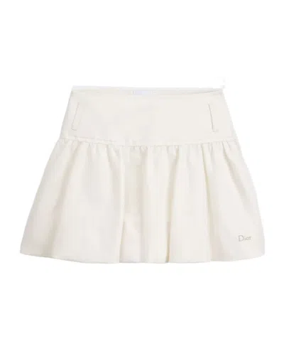 Dior Balloon-shaped Midi Skirt In White