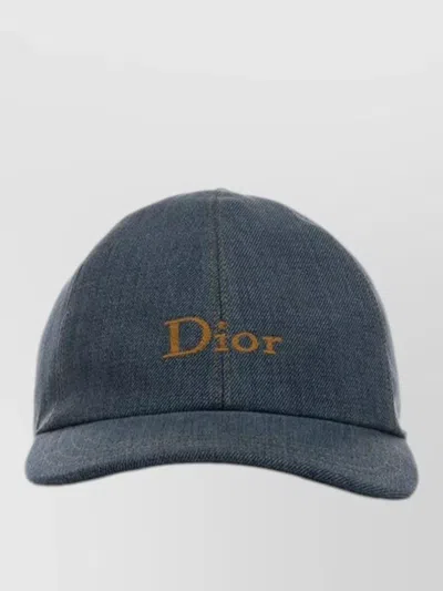 Dior Baseball Cap Curved Brim Eyelet Vents In Blue
