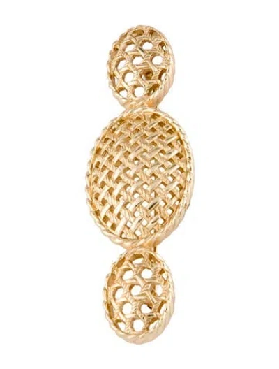 Pre-owned Dior Basket Weave Brooch In Multicolor