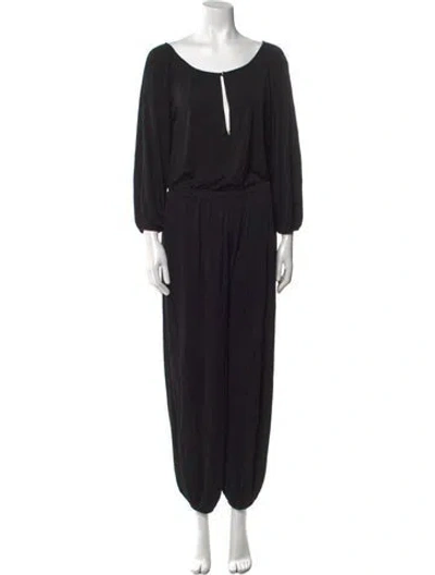 Pre-owned Dior Bateau Neckline Jumpsuit In Black