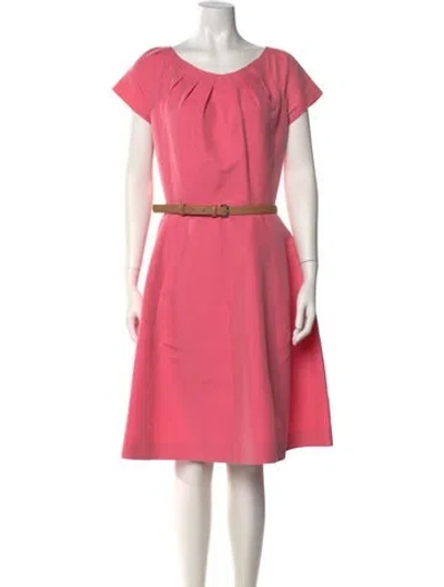 Pre-owned Dior Bateau Neckline Knee-length Dress In Pink