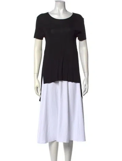 Pre-owned Dior Bateau Neckline Short Sleeve T-shirt In Black
