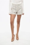 Dior Striped Shorts In White