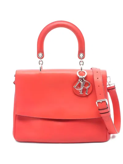 Pre-owned Dior Be  Leather Satchel Bag In Red