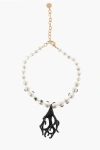 DIOR BEADS CHOKER NECKLACE WITH PENDANT