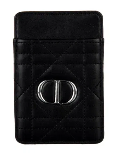 Pre-owned Dior Beauty Compact Mirror Smartphone Card Holder In Black