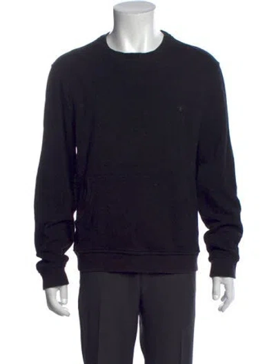 Pre-owned Dior Bee Accent Crew Neck Sweatshirt In Black