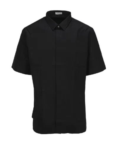 Dior Bee Embroidered Short-sleeved Shirt In Black