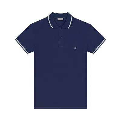Pre-owned Dior Bee Polo 'blue' | Men's Size S