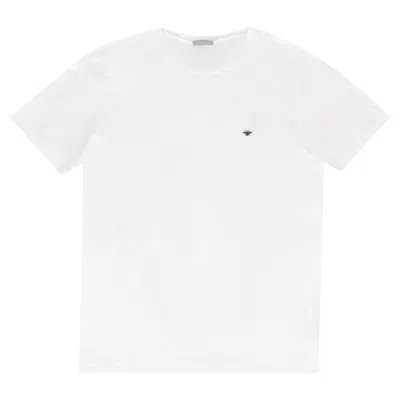 Pre-owned Dior Bee-embroidered Cotton T-shirt In Gray