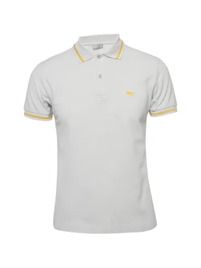 Pre-owned Dior Bee-embroidered Pique Polo Shirt In Gray