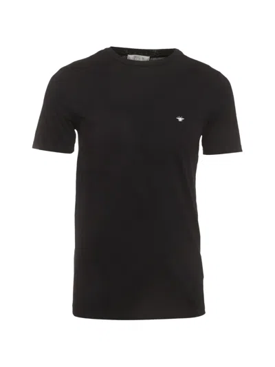 Pre-owned Dior Bee-embroidered T-shirt In Black