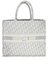Dior Beige & Grey Oblique Embroidery Large Book Tote (authentic Pre-loved)