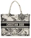 Dior Beige, Black Canvas Medium Book Tote (authentic Pre-loved) In Neutral