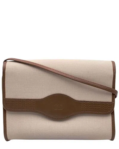 Dior Beige Cotton Crossbody (authentic Pre-loved) In Neutral