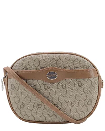 Dior Beige Cotton Shoulder Bag (authentic Pre-loved) In Orange