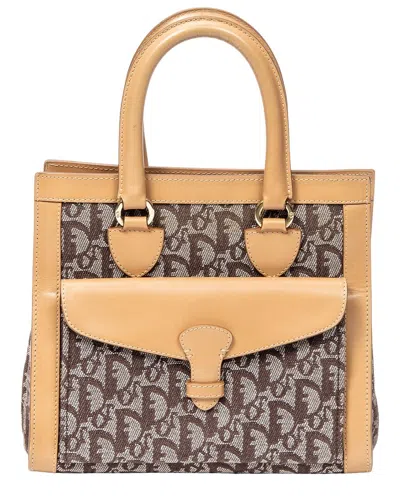 Dior Beige Issimo Canvas Trotter Front Pocket Tote (authentic Pre-loved)