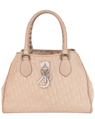 Dior Beige Issimo Nylon Lovely Tote (authentic Pre-loved) In Brown