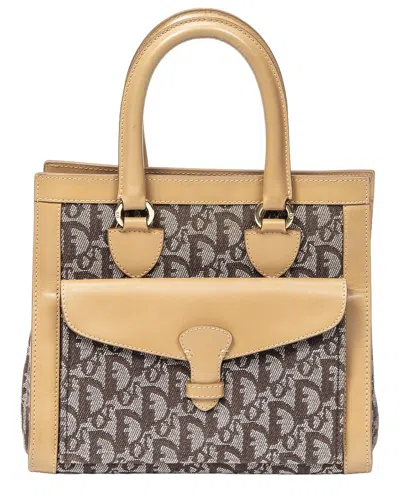 Dior Beige Issimo Trotter Front Pocket Tote (authentic Pre-loved) In Nude