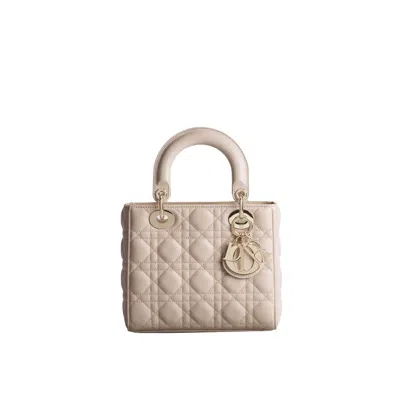 Dior Beige Lamb Leather Shoulder Bag